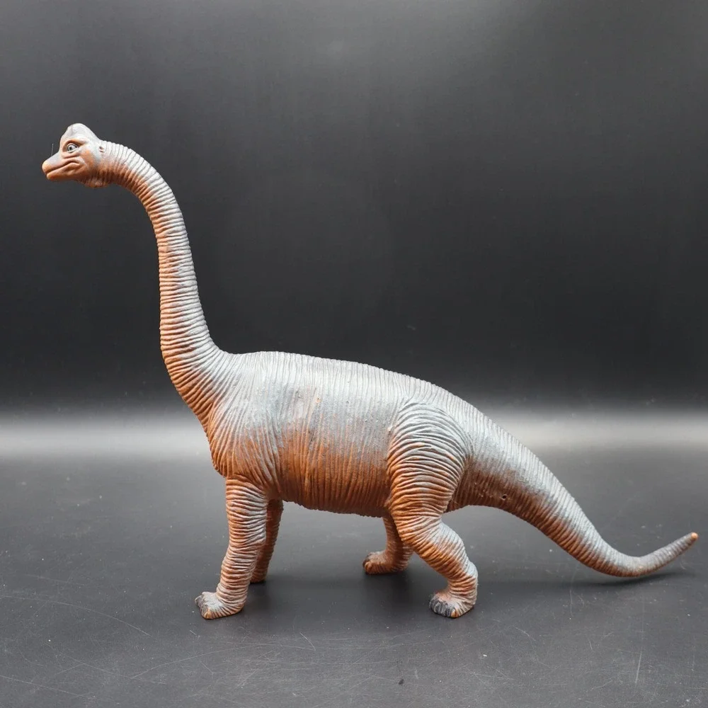 Vintage Imperial Toys Brown and Grey Brachiosaurus Dinosaur Figure